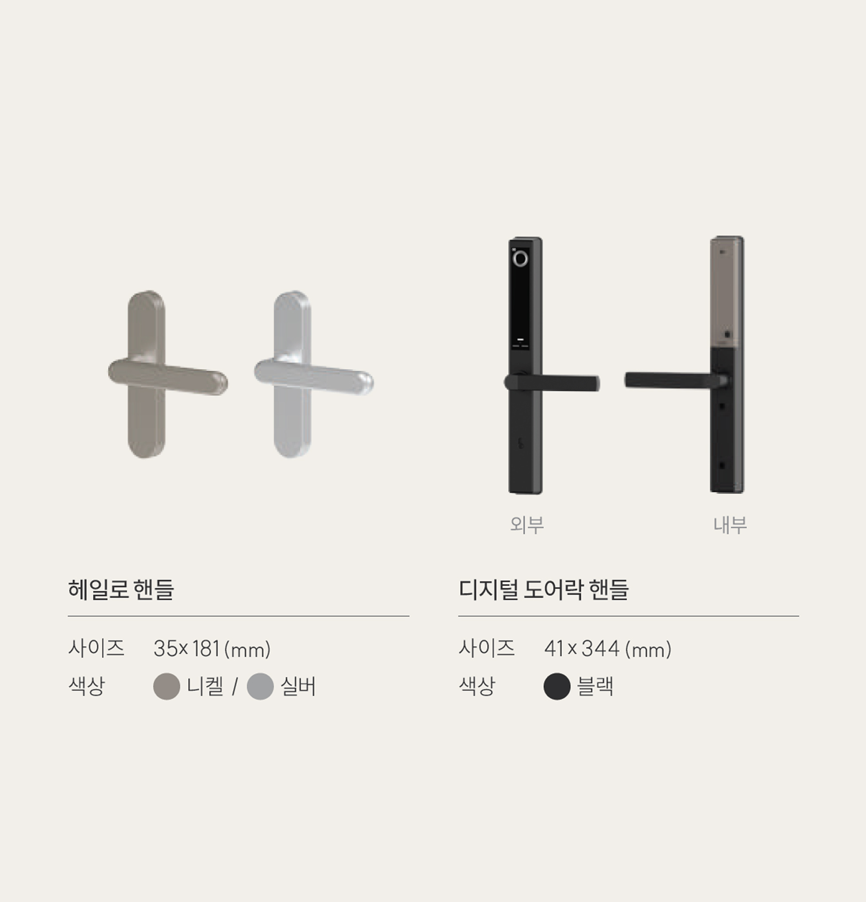 시스템 터닝도어 전용 핸들